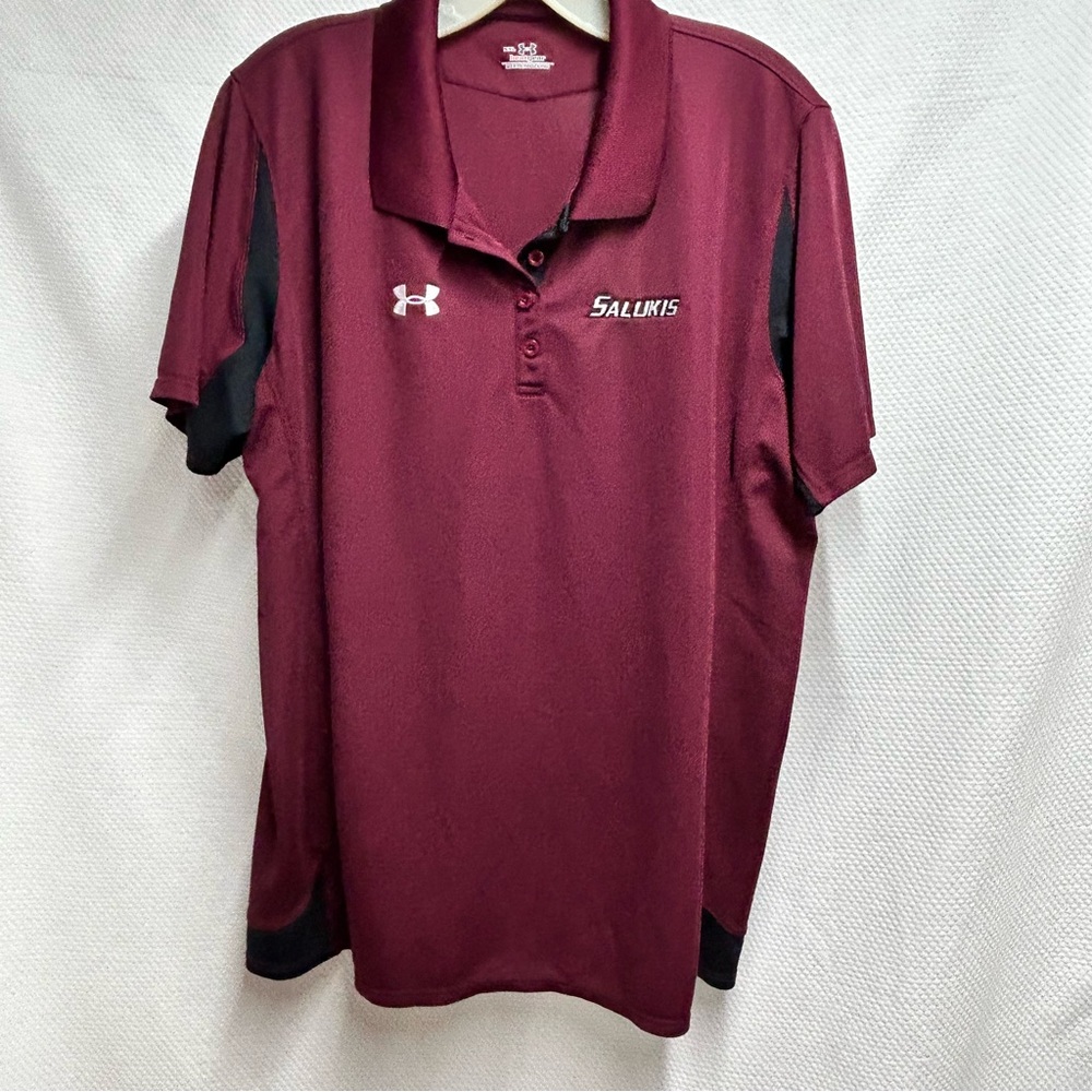 Under Armour Red and Black Performance Polo Shirt Unisex XXL